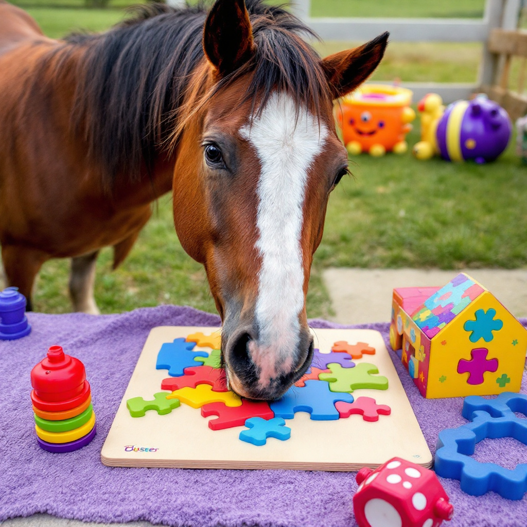 Mentale Herausforderungen für Pferde Bild 1